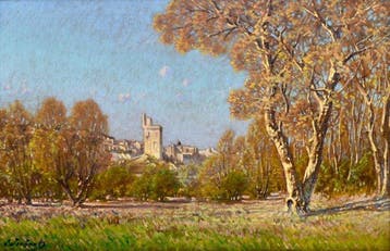 Léon Joubert (1851-1928) - Vue de la Tour Philippe le Bel à