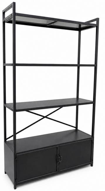 Roomdivider industrieel staal zwart 120 x 205cm, Huis en Inrichting, Kasten | Buffetkasten, Ophalen of Verzenden, Nieuw