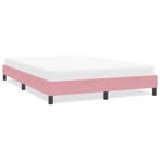 vidaXL Bedframe zonder matras 160x220 cm fluweel roze, Huis en Inrichting, Slaapkamer | Bedden, Verzenden, Nieuw, Tweepersoons