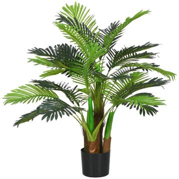 TRUUSK Kunst Palm 100 cm - 27 Takken - Kunstplant voor Binne, Huis en Inrichting, Woonaccessoires | Vazen, Verzenden, Nieuw