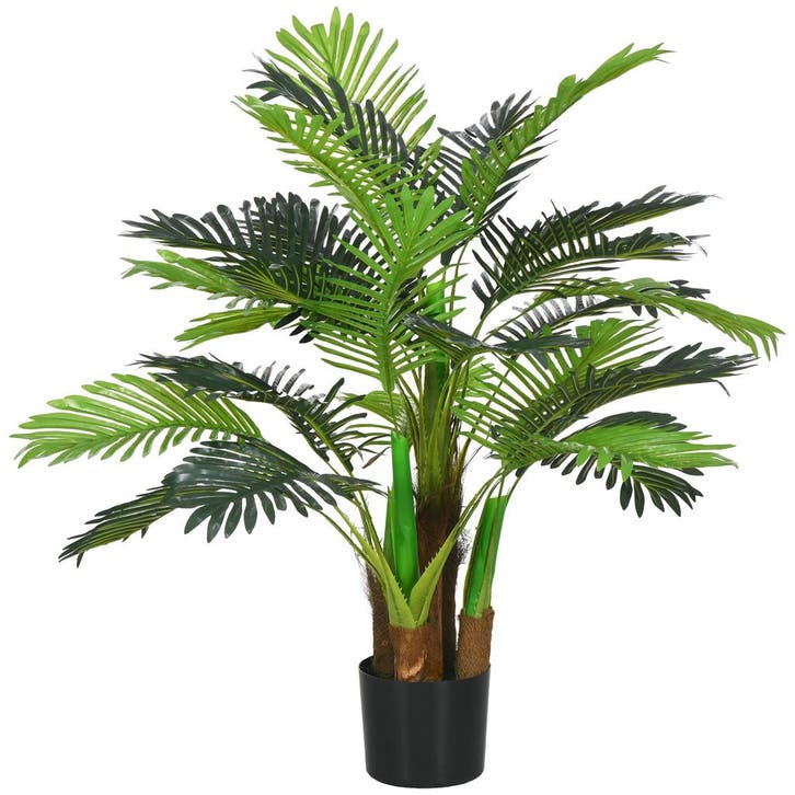 TRUUSK Kunst Palm 100 cm - 27 Takken - Kunstplant voor Binne, Huis en Inrichting, Woonaccessoires | Vazen, Nieuw, Verzenden