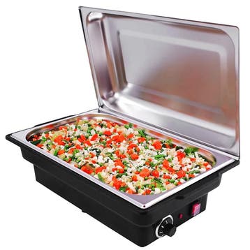 Chafing Dish | LORENA | Elektrisch | Zwart/RVS | 1/1 GN | 9L, Verzenden, Nieuw in verpakking