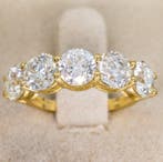 Zonder minimumprijs - Ring - 14 karaat Geel goud - 4.83ct., Sieraden, Tassen en Uiterlijk, Ringen, Nieuw