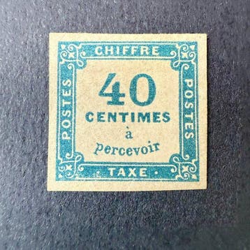 Frankrijk - Taxe Yvert 7 40c blauw in nieuwstaat * - TB, Gestempeld