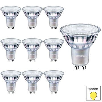 10x GU10 LED spot | Philips CorePro | 3.5W 3000K warm wit, Verzenden, Nieuw, 30 tot 60 watt, Overige typen