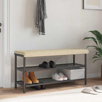 vidaXL Bankkussen Stof Crèmekleurig Diepte 35 cm, Verzenden, Nieuw