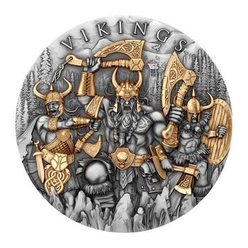 Niue. 5 Dollars 2024 – Vikings – 2 oz Silver – 5 Dollars –, Postzegels en Munten