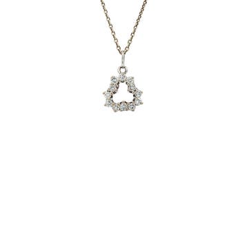 Witgouden hanger met diamant 18 karaat, Sieraden, Tassen en Uiterlijk, Kettinghangers, Verzenden, Zo goed als nieuw, Goud
