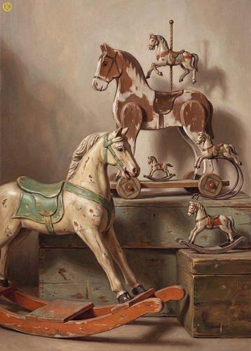 Kleury.art - [XL MATTE PAPER] The Rocking Carousel by
