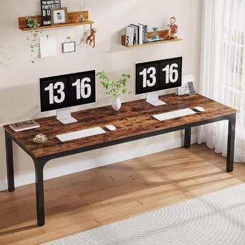 Nieuw Extra Lang 2-Persoons Bureau – 200x60cm bureaublad, Huis en Inrichting, Bureaus, Verzenden, Nieuw