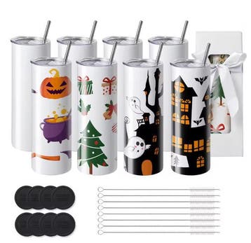 Set RVS Sublimatie Tumblers Blanco Bekers voor Warmteoverdra, Verzenden, Nieuw