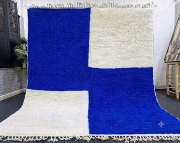 Berber - Tapijt - 240 cm - 160 cm - Blauw tapijt 240x160, Nieuw