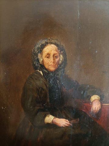 Franse school (XIX) - Portrait dune dame, Antiek en Kunst