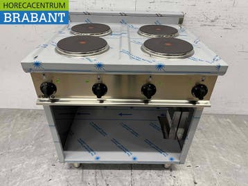 RVS Saro 4 pits elektrisch fornuis 80 cm 400V Horeca, Ophalen of Verzenden, Nieuw zonder verpakking