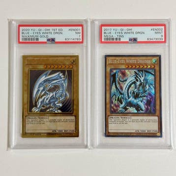 Konami - 2 Graded card - Yu-Gi-Oh! - Blue-Eyes White Dragon, Nieuw