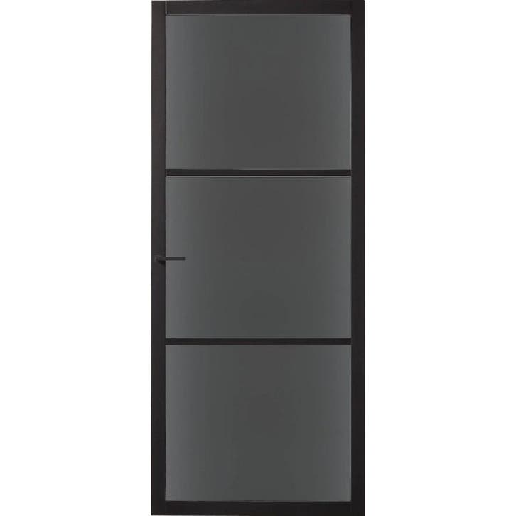 Skantrae binnendeur SSL4003 93x231,5 (Zwart, Stomp), Doe-het-zelf en Verbouw, Deuren en Horren, Nieuw, Glas, Binnendeur, 215 cm of meer