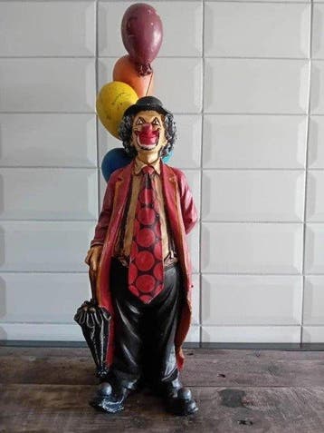 Beeld, Jun Asilo Clown - 60 cm - Hars - 1980, Antiek en Kunst