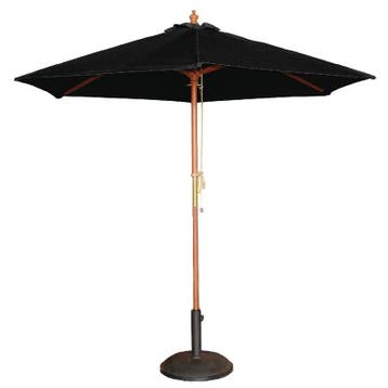 Parasol rond zwart 2,5 meter | 2,37(h) x 2,5(Ø)m Bolero, Verzenden, Nieuw in verpakking