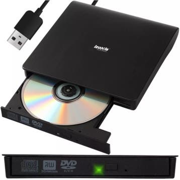 Izoxis externe DVD/CD brander – USB 3.0 plug & play, Computers en Software, Ophalen of Verzenden, Nieuw