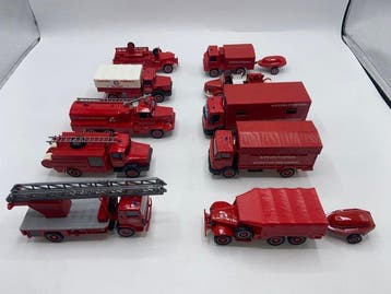 Solido 1:50 - Model vrachtwagen (10) - Brandweervoertuigen, Nieuw