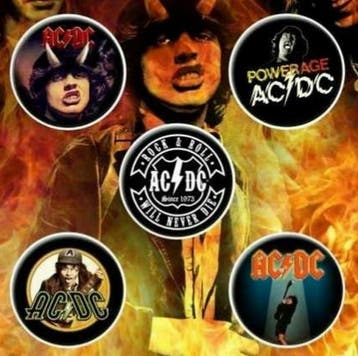 AC/DC button Highway To Hell 5-pack officiële merchandise, Ophalen of Verzenden, Nieuw, Gebruiksvoorwerp