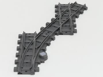 Playmobil 4388 & 4390 RC-train rails wissel rechts & Spoo..., Ophalen of Verzenden, Gebruikt, Rails, Analoog