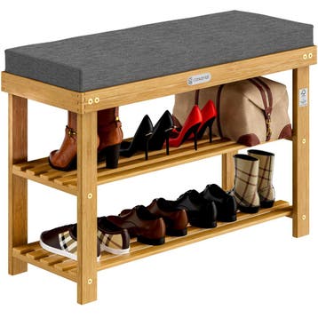 Schoenbank FSC-gecertificeerd acaciahout 90x30x48cm, Verzenden