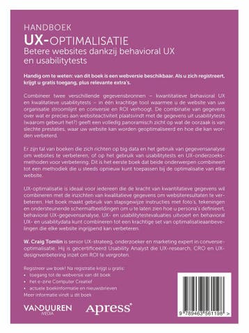 UX-Optimalisatie / Handboek / Handboek 9789463561198, Boeken, Verzenden, Gelezen, W. Craig Tomlin