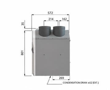 Zehnder ComfoAir Standard 300 WTW (WHR 930) Rechts 300m³/h, Doe-het-zelf en Verbouw, Ophalen, Nieuw, Ventilator en Afzuiger