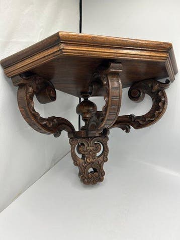 houtsnijwerk - Wandtafel - Antieke (Neo-)Barokke wandconsole