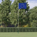 vidaXL Vlag met vlaggenmast Europa 6,08 m aluminium, Diversen, Vlaggen en Wimpels, Verzenden, Nieuw