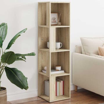 vidaXL Hoekkast 33x33x132 cm bewerkt hout sonoma, Verzenden, Nieuw
