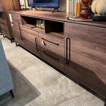 Scuro Dressoir Dark Almond Decor 222cm - Pronto Wonen, Ophalen of Verzenden, Nieuw, 200 cm of meer, Modern