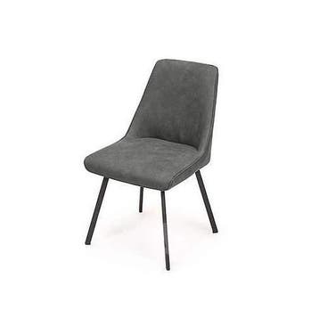 Eetkamerstoel Medemblik - eetkamerstoelen - Antraciet, Nieuw, Stof