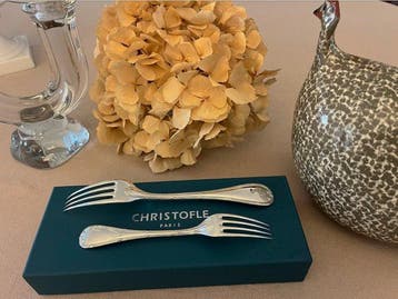 Christofle - Tafelservies (8) - Gekruiste linten -, Antiek en Kunst