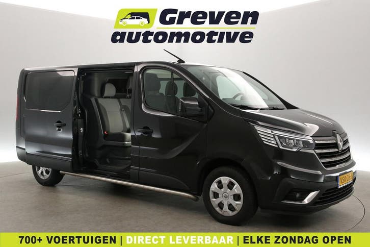 Renault Trafic 2.0 dCi T29 L2H1  DC  6 Zits  Airco  Cruise, Auto's, Bestelauto's, Te koop, Handgeschakeld, Diesel, Zwart, Renault