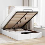 vidaXL Ottoman bed met matras 120x200cm kunstleer wit, Huis en Inrichting, Slaapkamer | Bedden, Overige materialen, Verzenden