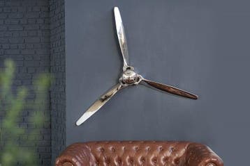 Authentieke wanddecoratie SCREW III 60cm zilveren, Ophalen of Verzenden, Nieuw