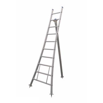 Eurostairs Plukladder enkel uitgebogen 1x10 sporten, Doe-het-zelf en Verbouw, Ladders en Trappen, Verzenden, Nieuw, Ladder