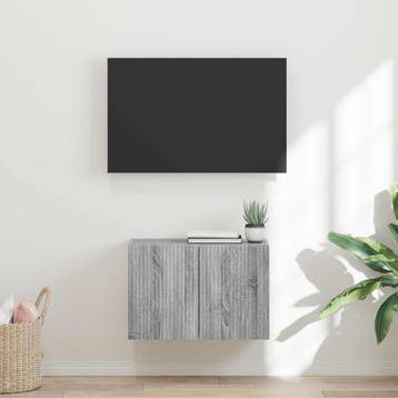 vidaXL TV-wandkast 59,5 x 31 x 40 cm Grijs Sonoma Bewerkt, Minder dan 50 cm, Verzenden, Nieuw, Minder dan 100 cm