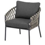 Amalfi Pasadena low dining tuinset 5 delig antraciet, Ophalen of Verzenden, Nieuw