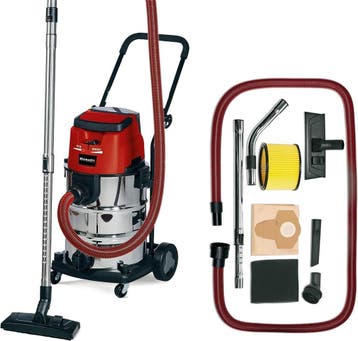 Accu Stofzuiger 30L RVS | Tweedekansje | OP=OP, Doe-het-zelf en Verbouw, Reinigingsmachines, Ophalen of Verzenden, Gebruikt, Waterstofzuiger