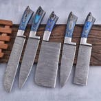 Keukenmes - Chefs knife - Gevouwen staal, Pakka wood -