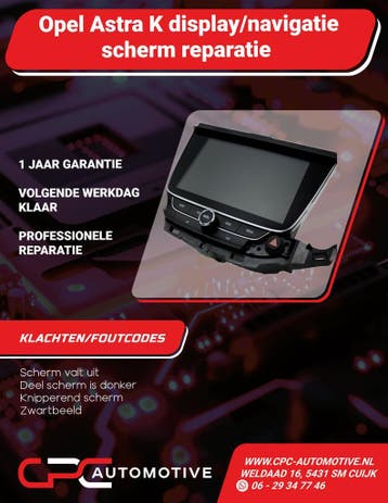 Opel Astra K display/navigatiescherm reparatie, Auto-onderdelen, Ophalen of Verzenden, Gereviseerd, Opel