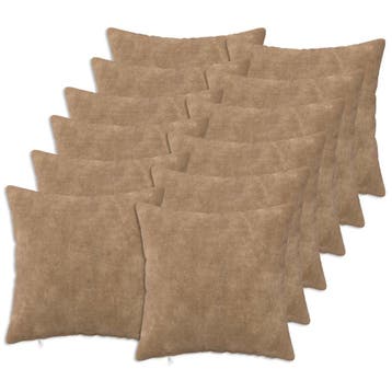 vidaXL Kussensloop 12 pcs HEERLEN Taupe 40 x 40 cm, Verzenden, Nieuw