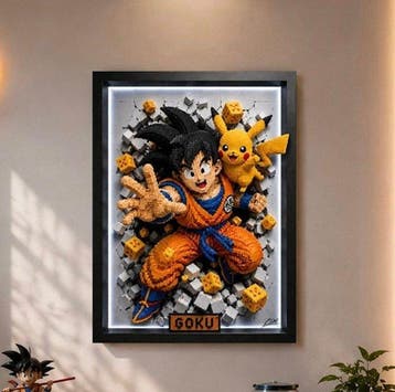 Ldm. - “Goku & Pikachu – Brick Heroes Unleashed” by Ldm -, Nieuw