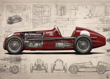 Kleury.art - Da Vincis Lost Projects: Alfa Romeo 158, Antiek en Kunst