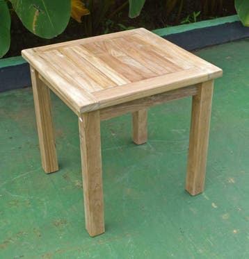 A-Kwaliteit AB Grade Teak Teakhout Bijzettafel 50x50x50, 45 tot 60 cm, Minder dan 55 cm, Vierkant, Nieuw