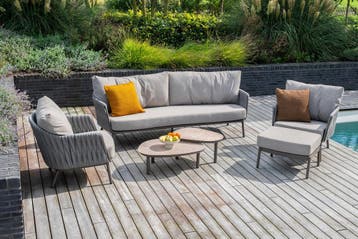 Taste Cannes/Monroe stoel-bank loungeset - Terre, Verzenden, Nieuw, Overige materialen, Loungeset
