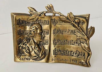 A. Gréty (componist) – gesigneerde Reliëfplaquette met